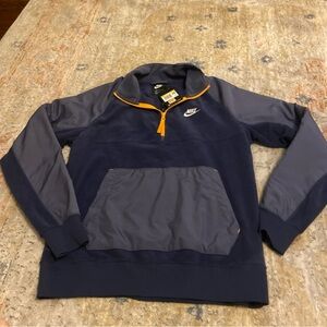 $75 NWT Nike Mens CE Winter Polar Fleece Half Zip Jacket CZ4900-410 Small Blue